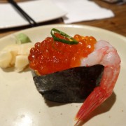 Sweet Shrimp, Oba & Ikura Gunkan Sushi