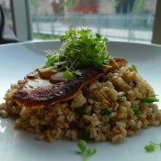 Trout Carley and Spinach Risotto