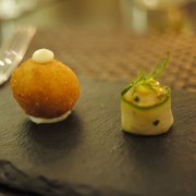 Black Truffle Arancini & Speckled Trout Tartare