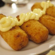 Chicken and Sausage Croquettes Alioli