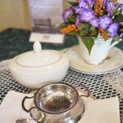 Sugar Bowl & Tea Strainer