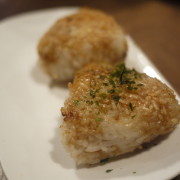 Yakioni:  Grilled Rice Ball (Soy Sauce & Better Soy Sauce)